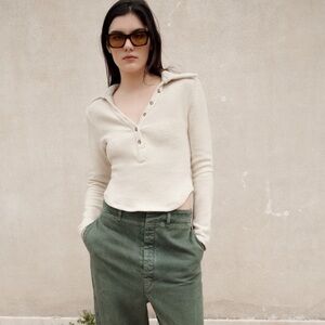 NEW ZARA Limited edition Polo Cream Sweater size small
